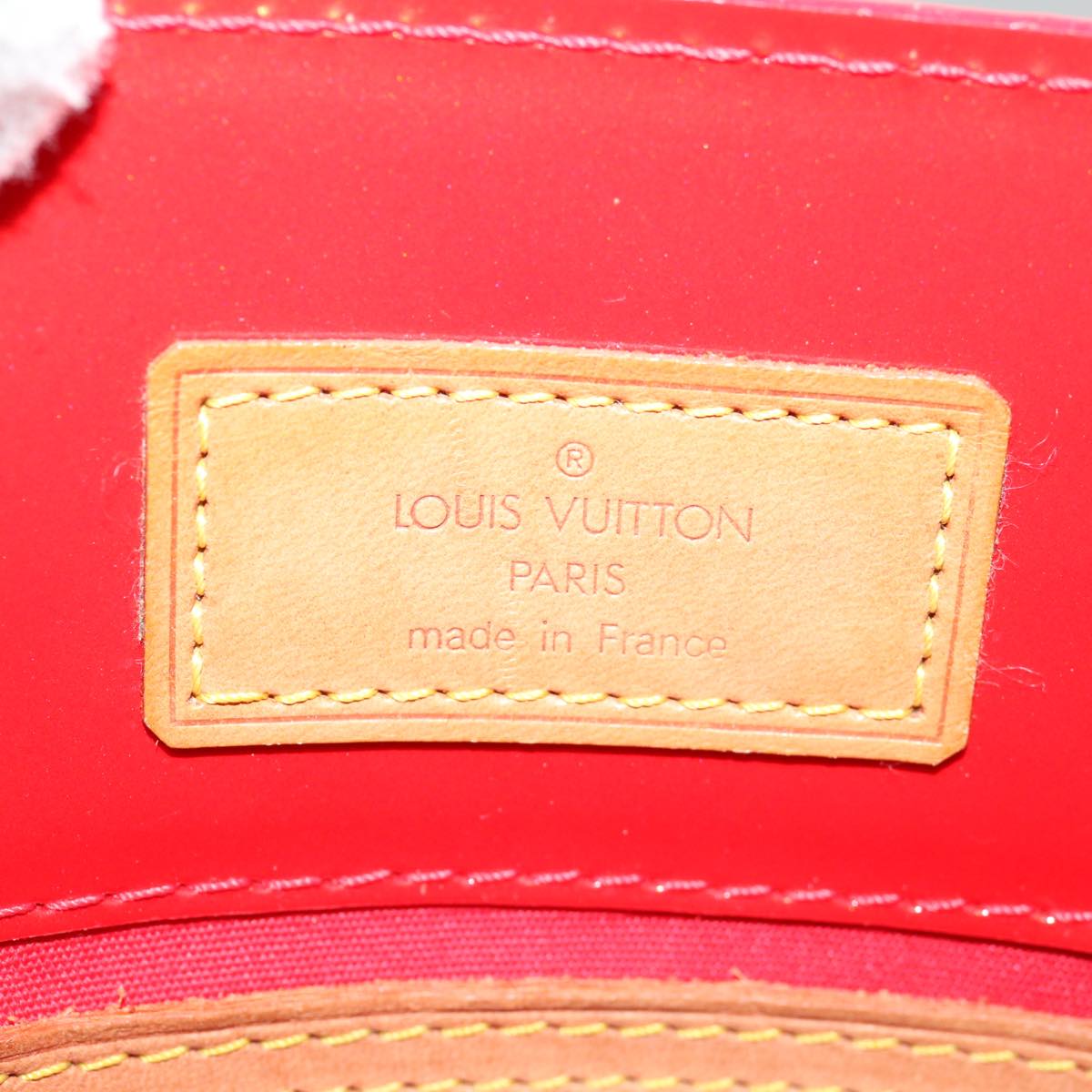 LOUIS VUITTON Monogram Vernis Reade PM Hand Bag Red M91088 LV Auth tb1052