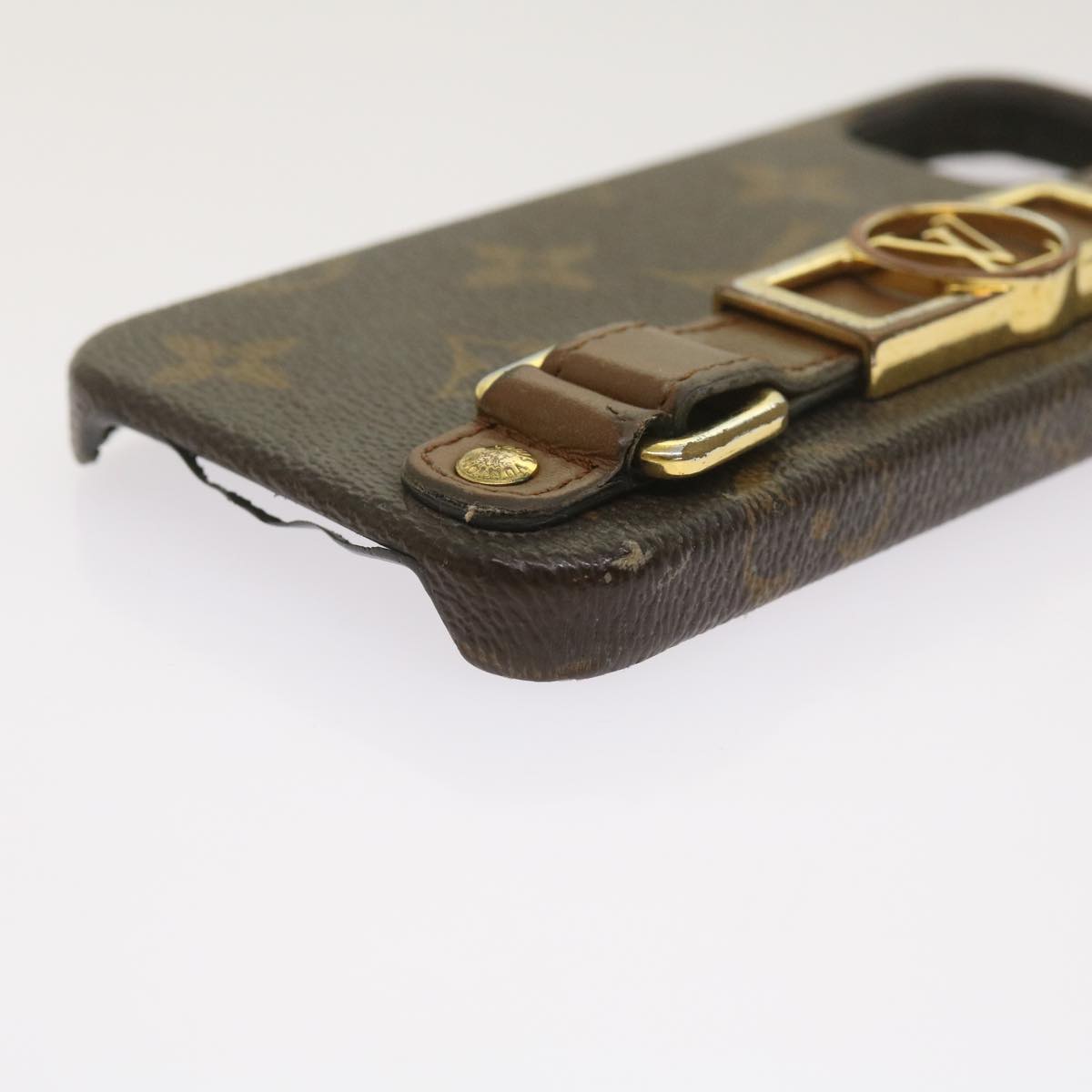 LOUIS VUITTON Monogram iPhone12 12PRO Bumper Dauphine Case M69782 LV Auth tb1061