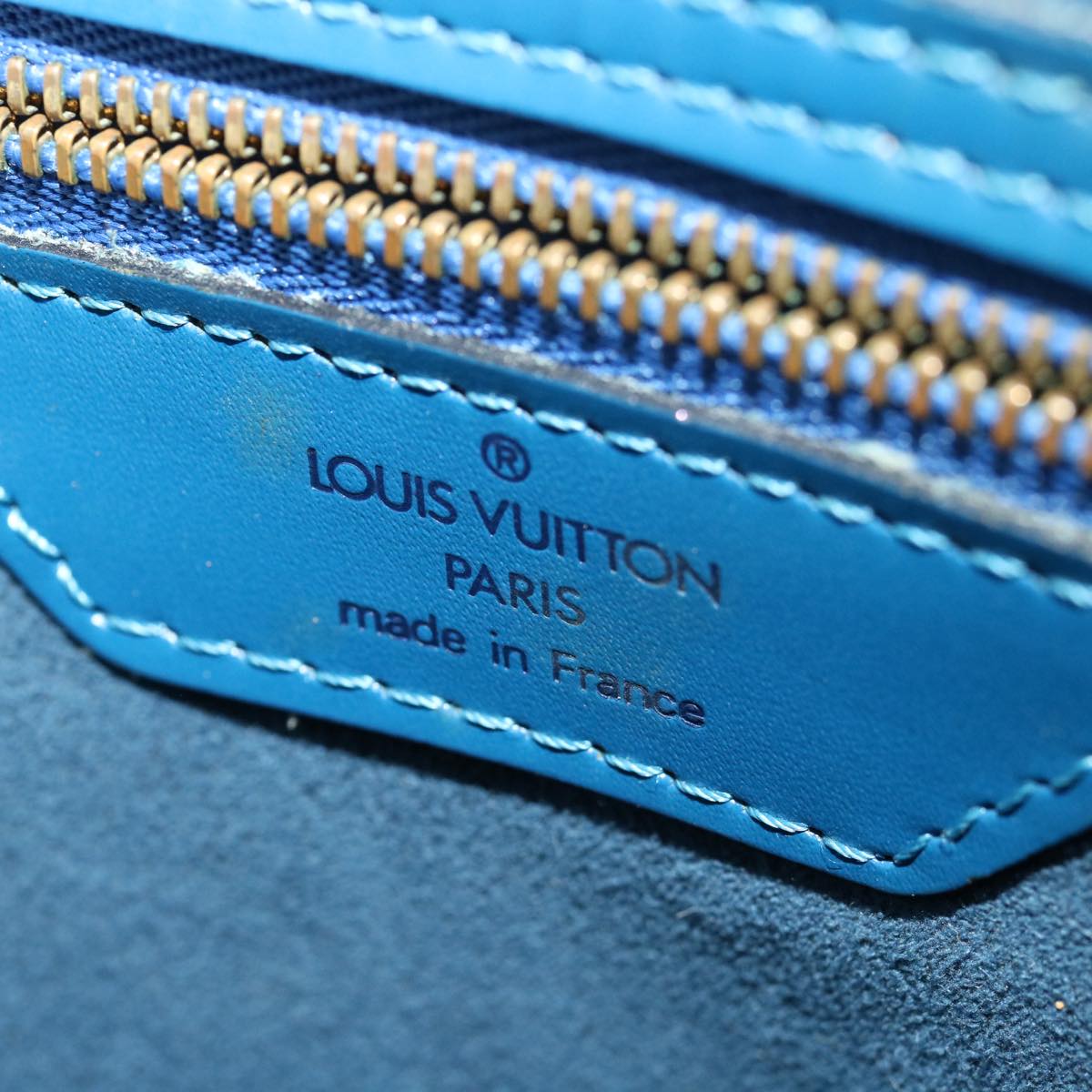 LOUIS VUITTON Epi Saint Jacques Shopping Shoulder Bag Blue M52275 Auth tb1063