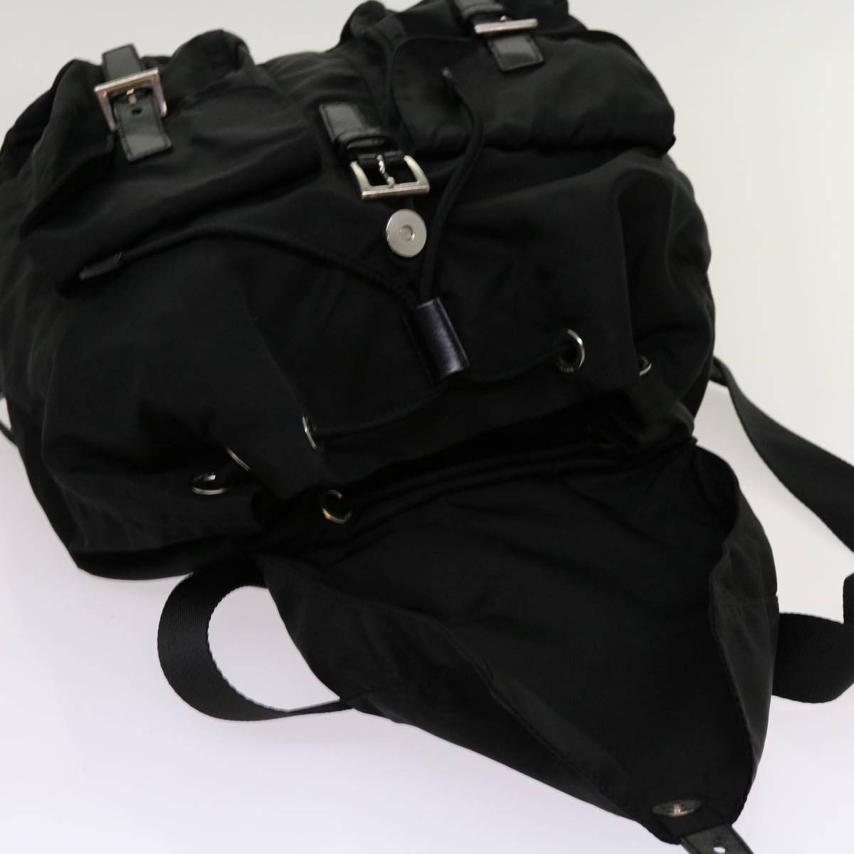 PRADA Backpack Nylon Black Auth tb1068