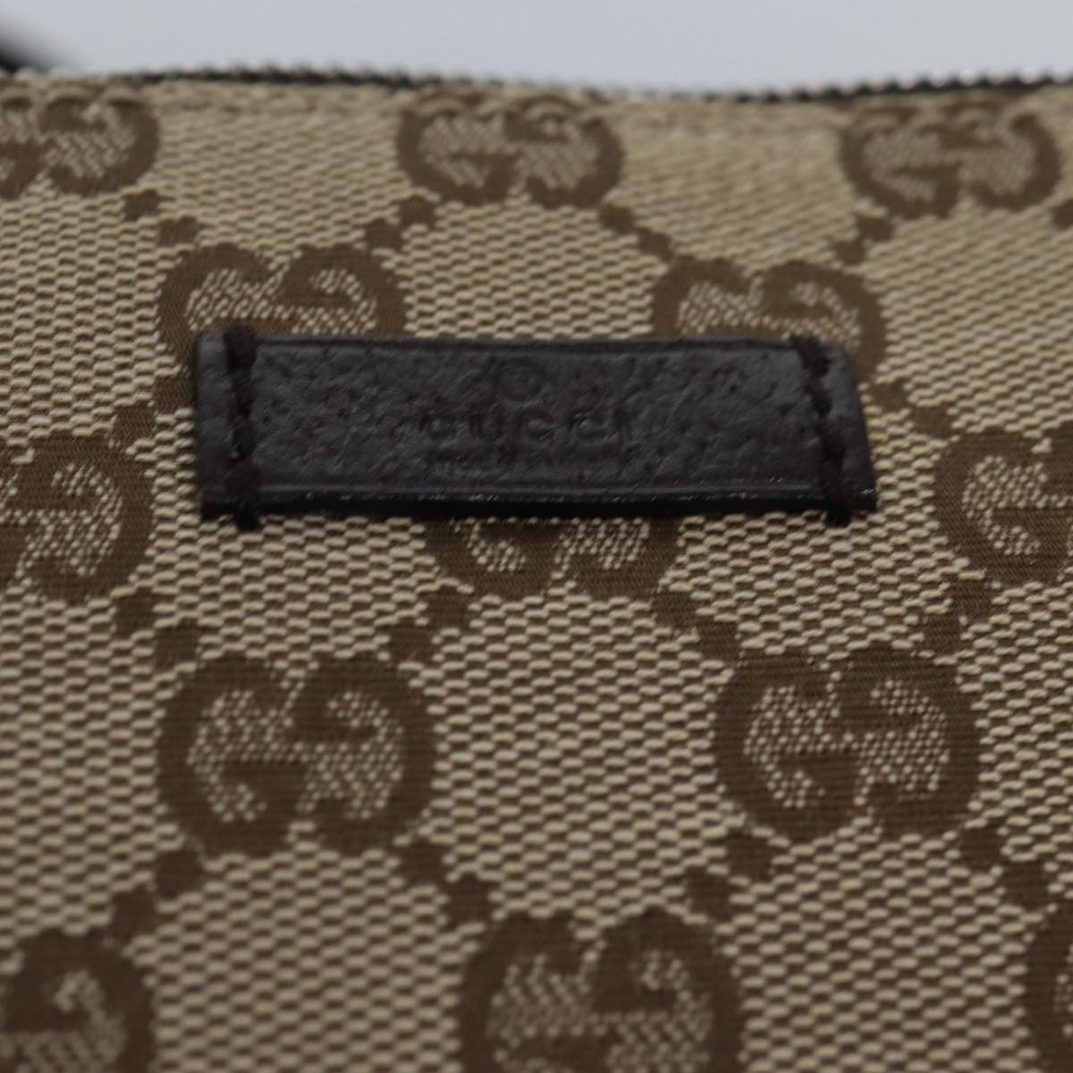 GUCCI GG Canvas Shoulder Bag Beige 114273 Auth tb1081