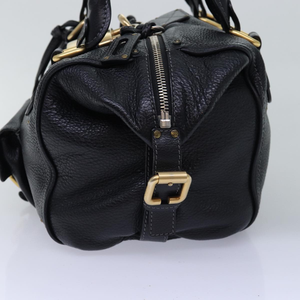 Chloe Paddington Hand Bag Leather Black 03 10 51 5276 Auth tb1090