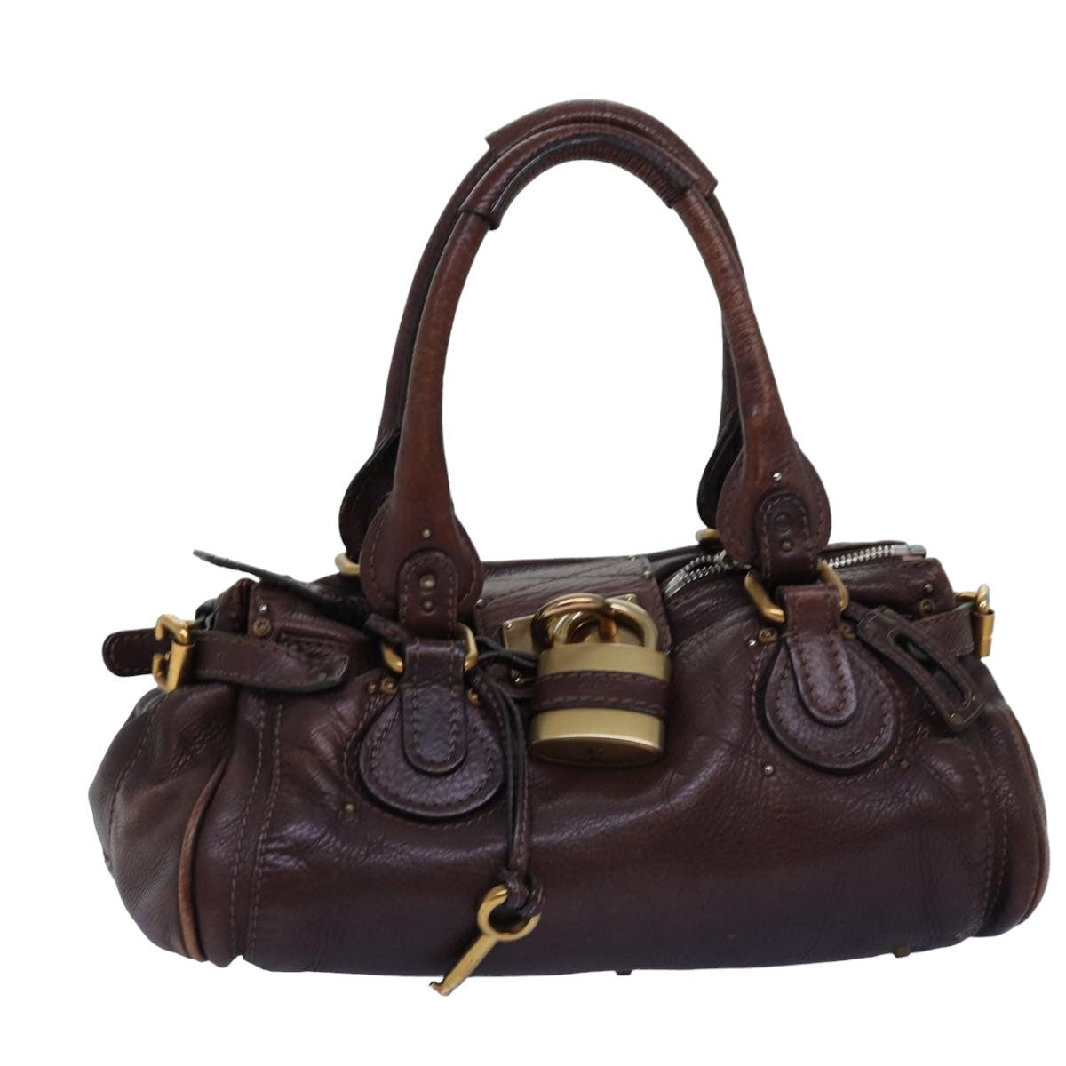 Chloe Paddington Hand Bag Leather Brown 02 06 51 5191 Auth tb1096