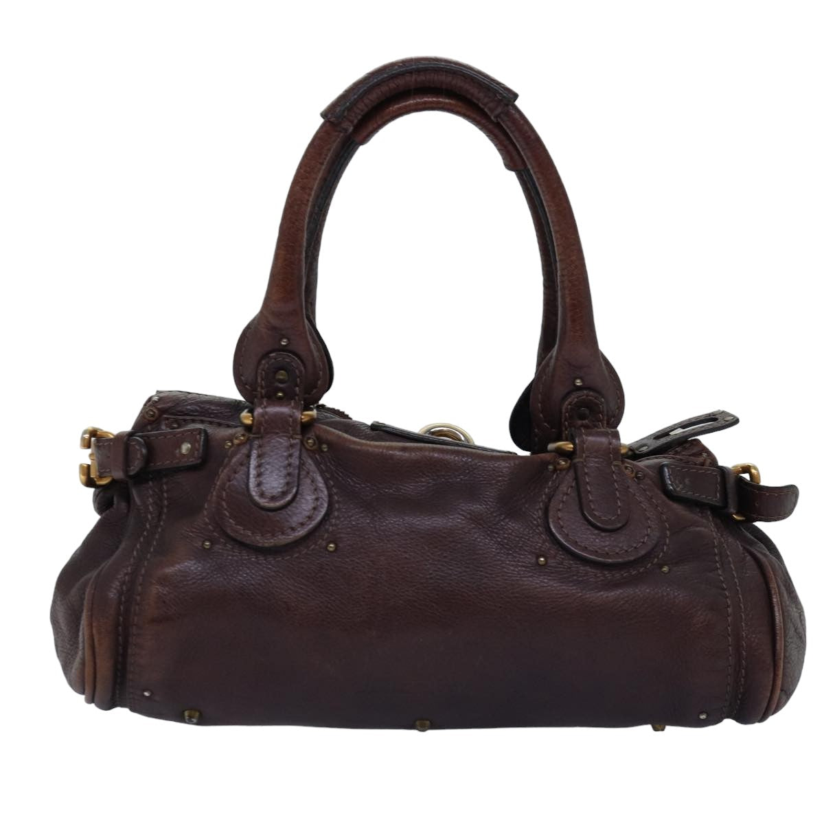 Chloe Paddington Hand Bag Leather Brown 02 06 51 5191 Auth tb1096