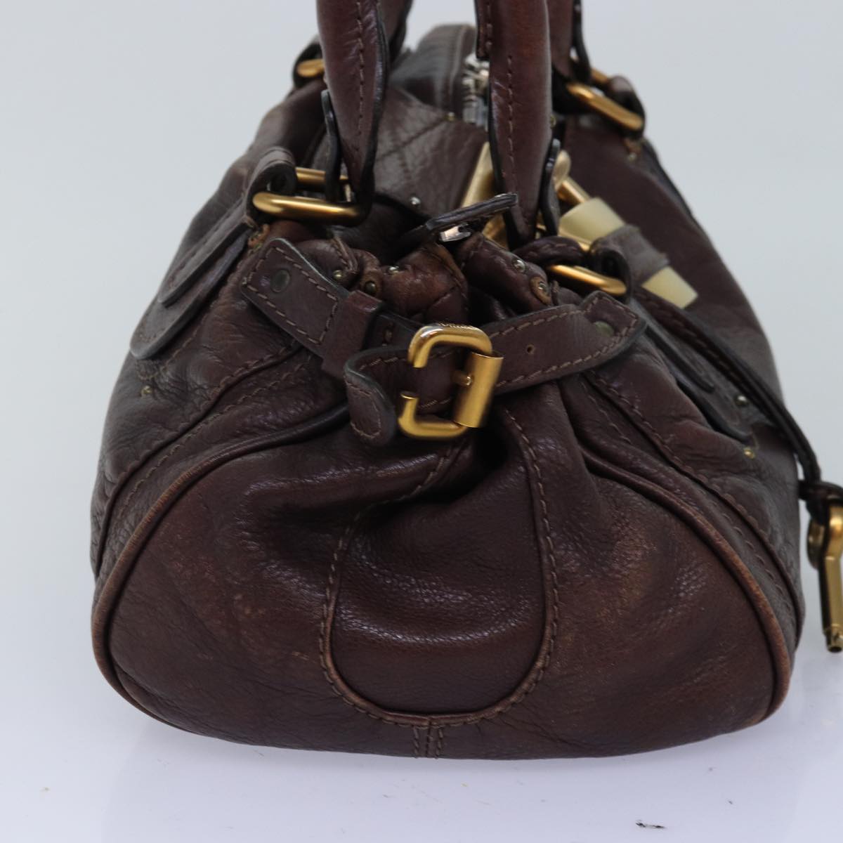 Chloe Paddington Hand Bag Leather Brown 02 06 51 5191 Auth tb1096