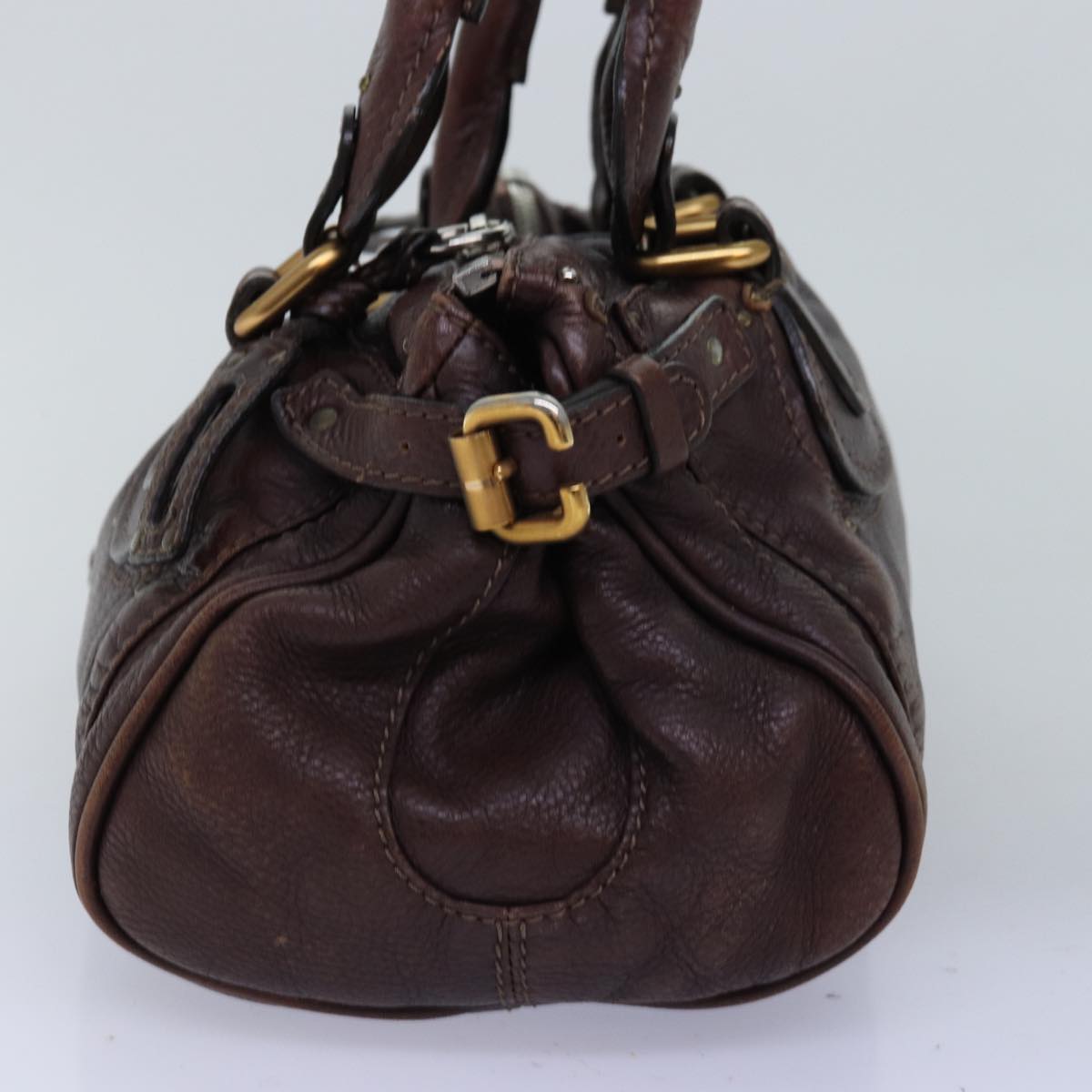 Chloe Paddington Hand Bag Leather Brown 02 06 51 5191 Auth tb1096