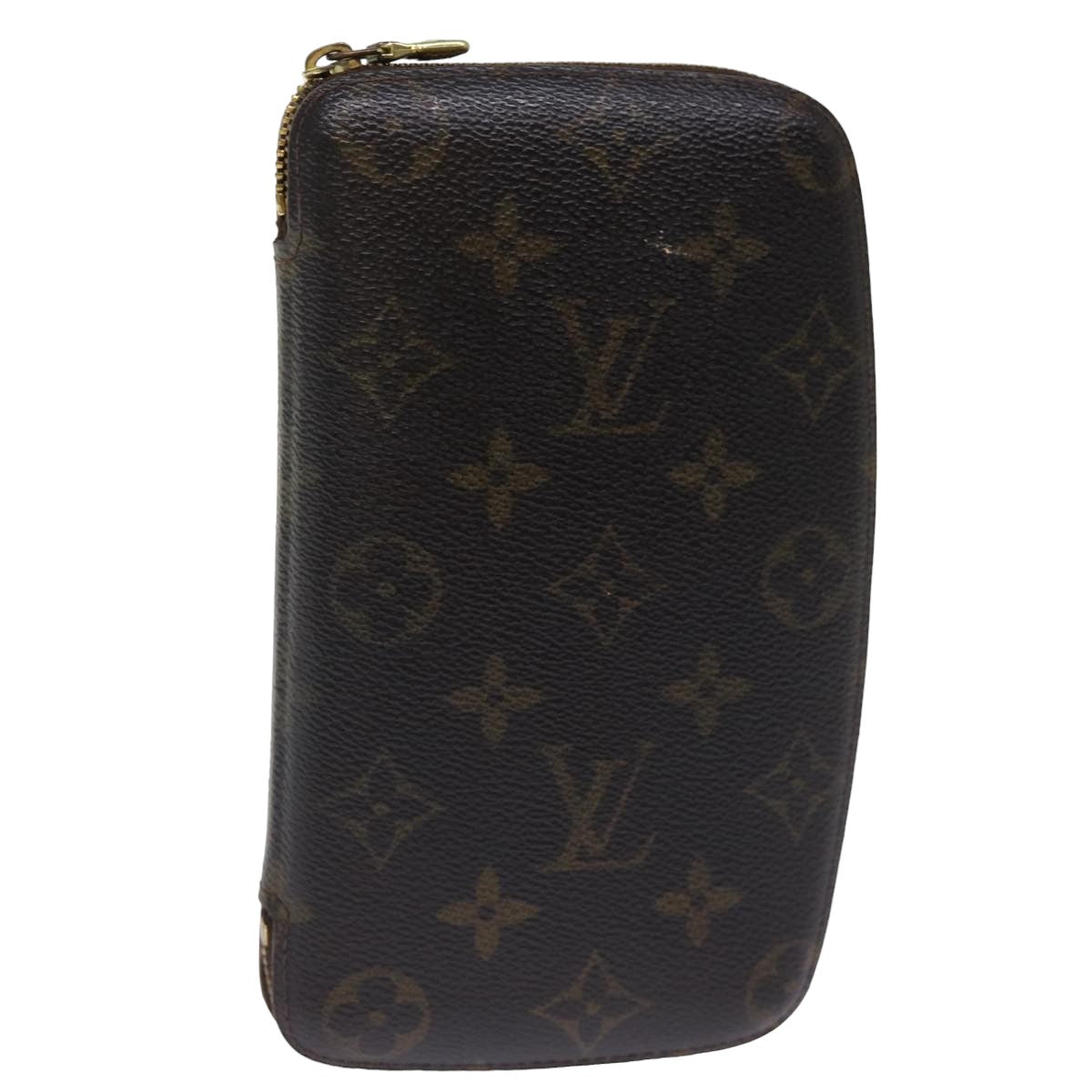 LOUIS VUITTON Monogram Agenda Jet Travel Case M62850 LV Auth tb1113