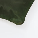 PRADA Shoulder Bag Nylon Khaki Dark Brown Silver Auth tb1125-10