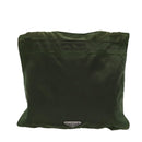 PRADA Shoulder Bag Nylon Khaki Dark Brown Silver Auth tb1125-2