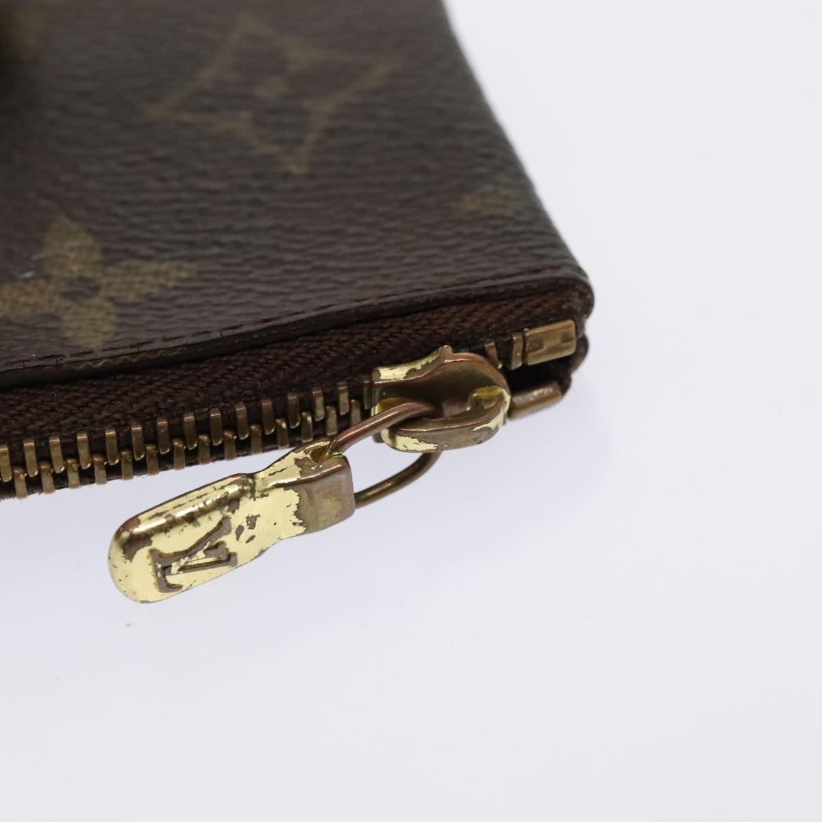 LOUIS VUITTON Monogram Pochette Cles Coin Purse M62650 LV Auth tb1141