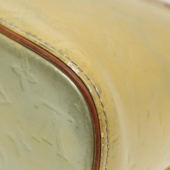 LOUIS VUITTON Monogram Vernis Houston Hand Bag Gris M91053 LV Auth tb1146