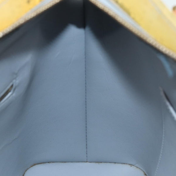 LOUIS VUITTON Monogram Vernis Houston Hand Bag Gris M91053 LV Auth tb1146