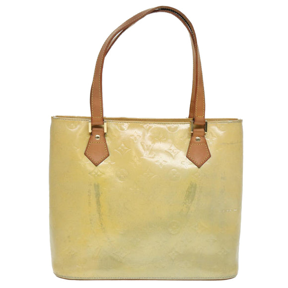 LOUIS VUITTON Monogram Vernis Houston Hand Bag Gris M91053 LV Auth tb1146