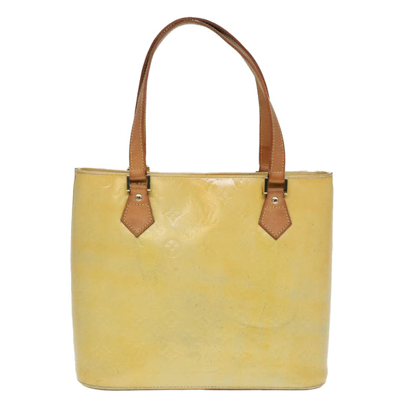 LOUIS VUITTON Monogram Vernis Houston Hand Bag Gris M91053 LV Auth tb1146