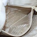 PRADA Hand Bag Nylon Beige Silver Auth tb1164-22
