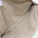 PRADA Hand Bag Nylon Beige Silver Auth tb1164-23