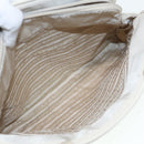 PRADA Hand Bag Nylon Beige Silver Auth tb1164-11