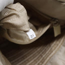 PRADA Hand Bag Nylon Beige Silver Auth tb1164-12