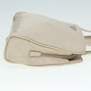 PRADA Hand Bag Nylon Beige Silver Auth tb1164-3