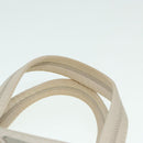 PRADA Hand Bag Nylon Beige Silver Auth tb1164-8