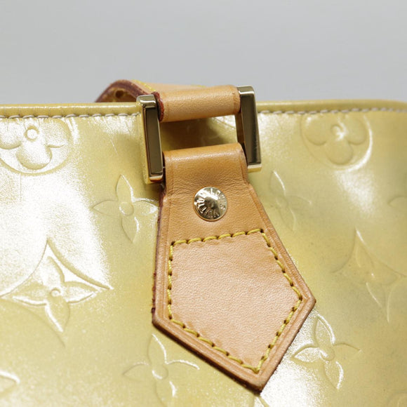 LOUIS VUITTON Monogram Vernis Houston Hand Bag Gris M91053 LV Auth tb1165