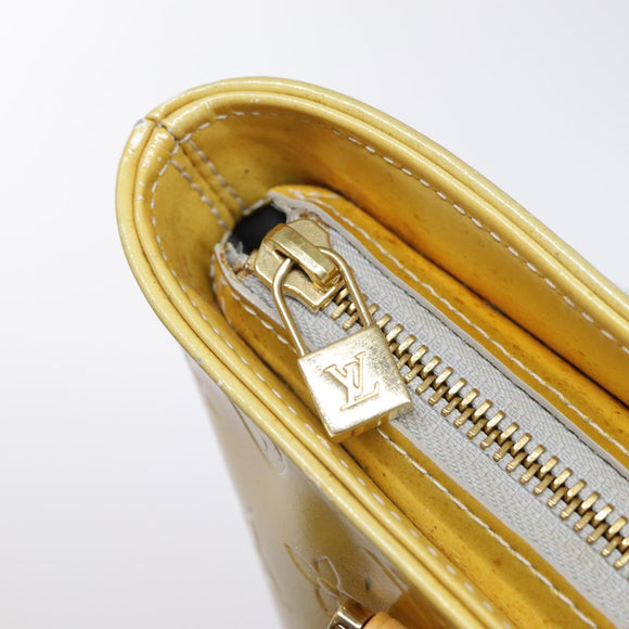LOUIS VUITTON Monogram Vernis Houston Hand Bag Gris M91053 LV Auth tb1165