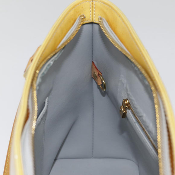 LOUIS VUITTON Monogram Vernis Houston Hand Bag Gris M91053 LV Auth tb1165