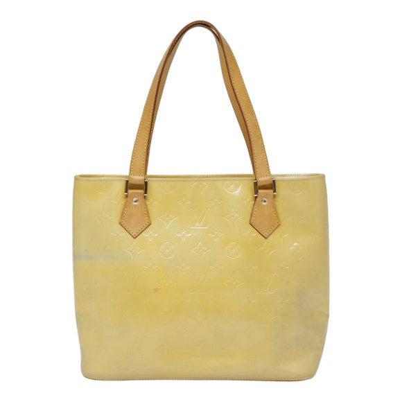 LOUIS VUITTON Monogram Vernis Houston Hand Bag Gris M91053 LV Auth tb1165