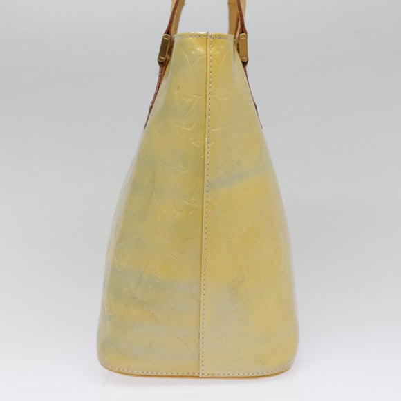 LOUIS VUITTON Monogram Vernis Houston Hand Bag Gris M91053 LV Auth tb1165