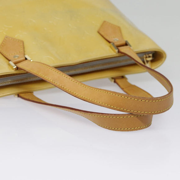 LOUIS VUITTON Monogram Vernis Houston Hand Bag Gris M91053 LV Auth tb1165
