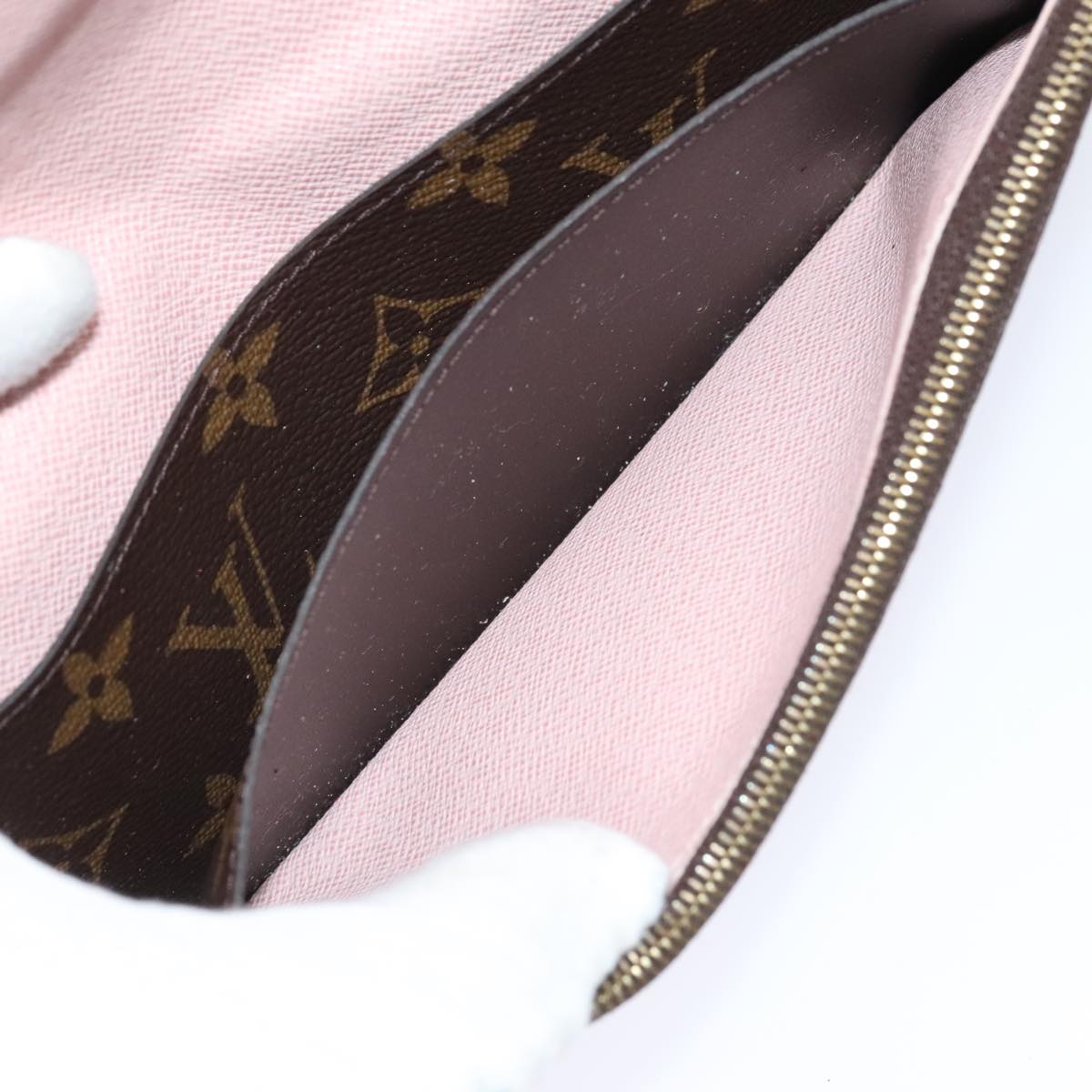 LOUIS VUITTON Monogram Porte Feuille Emily Rose Valerine M61289 LV Auth tb1220