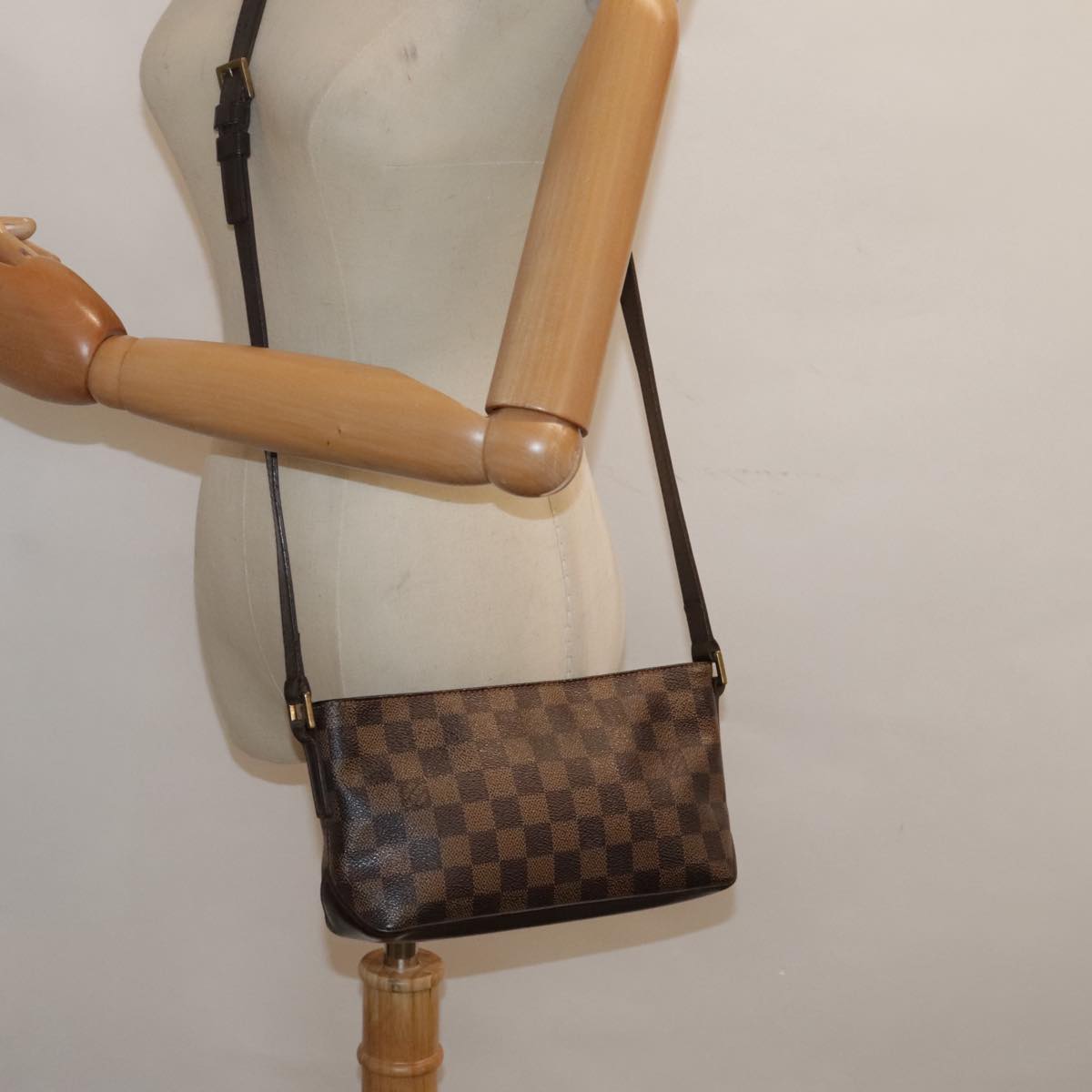 LOUIS VUITTON Damier Ebene Trotteur Shoulder Bag SPO M51240 LV Auth tb1226