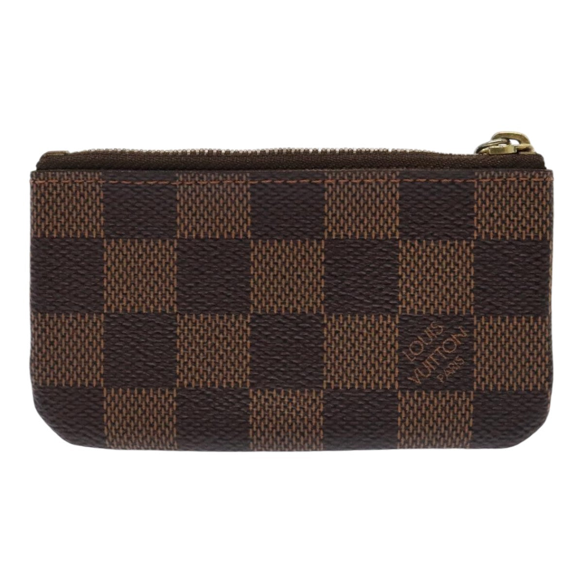 LOUIS VUITTON Damier Ebene Pochette Cles Coin Purse N62658 LV Auth tb1231 - 0