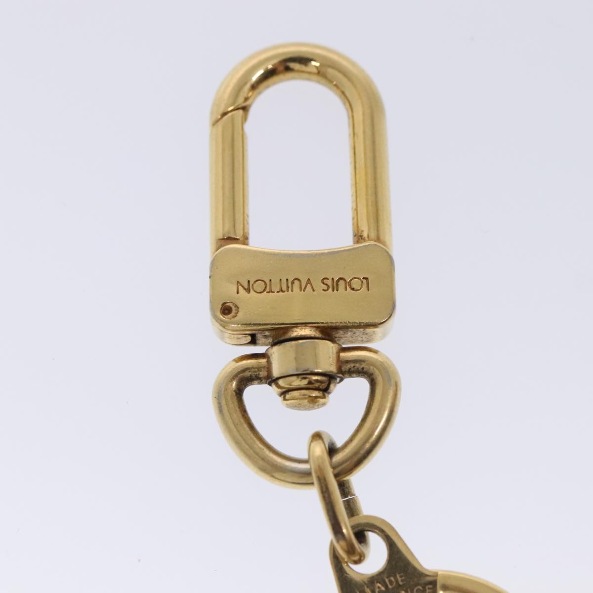 LOUIS VUITTON Anneau Cles Key Ring Gold Tone LV Auth tb1232