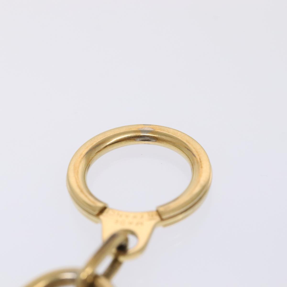 LOUIS VUITTON Anneau Cles Key Ring Gold Tone LV Auth tb1232