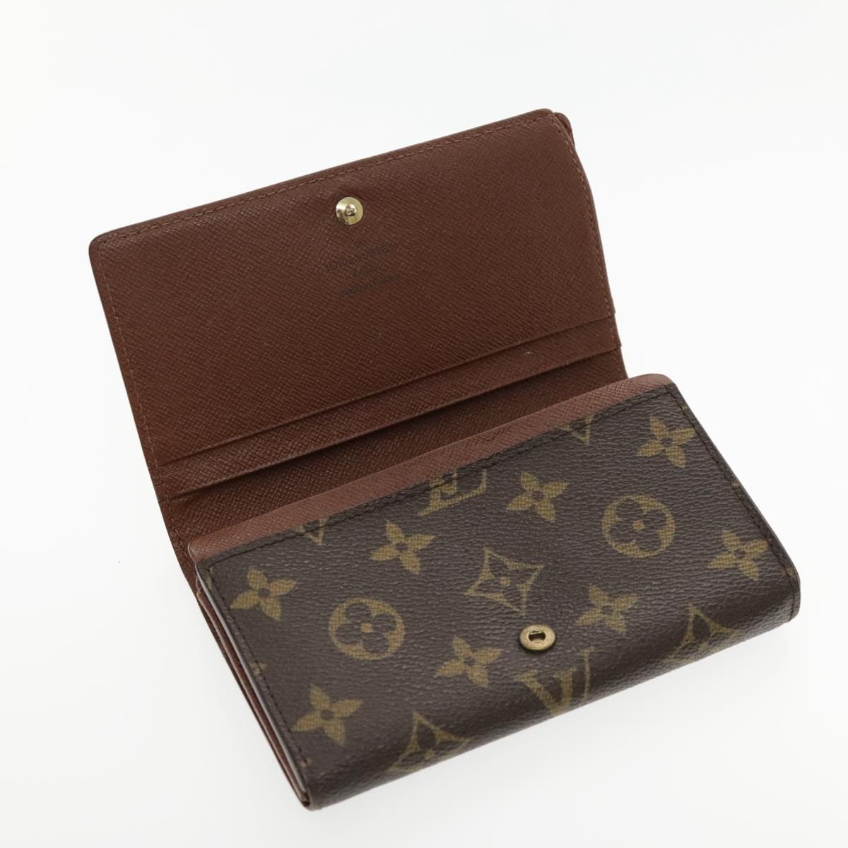 LOUIS VUITTON Monogram Portefeuille Tresol Wallet M61736 LV Auth tb1244