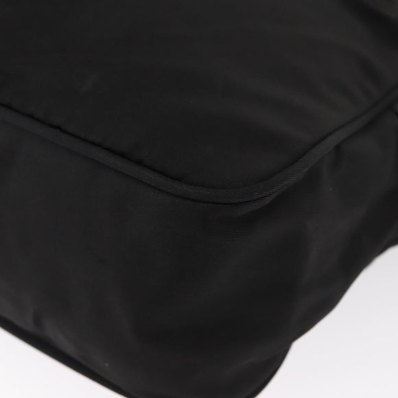 PRADA Shoulder Bag Nylon Black Silver Auth tb1252
