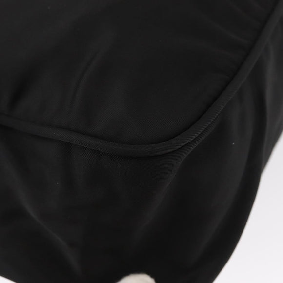 PRADA Shoulder Bag Nylon Black Silver Auth tb1252
