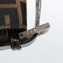 FENDI Zucca Canvas Mamma Baguette Shoulder Bag Black Brown Auth tb1254V-14