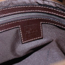 FENDI Zucca Canvas Mamma Baguette Shoulder Bag Black Brown Auth tb1254V-15