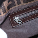 FENDI Zucca Canvas Mamma Baguette Shoulder Bag Black Brown Auth tb1254V-16