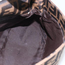 FENDI Zucca Canvas Mamma Baguette Shoulder Bag Black Brown Auth tb1254V-18