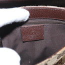 GUCCI GG Canvas Waist Bag Beige Silver 131236 Auth tb1255-16