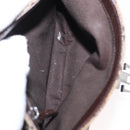 GUCCI GG Canvas Waist Bag Beige Silver 131236 Auth tb1255-17