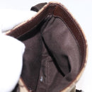 GUCCI GG Canvas Waist Bag Beige Silver 131236 Auth tb1255-18