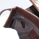 GUCCI GG Canvas Waist Bag Beige Silver 131236 Auth tb1255-20