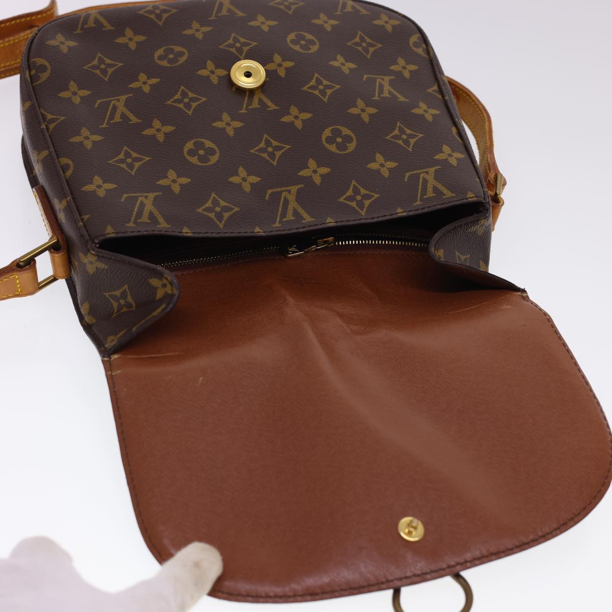 LOUIS VUITTON Monogram Saint Cloud GM Shoulder Bag M51242 LV Auth tb619