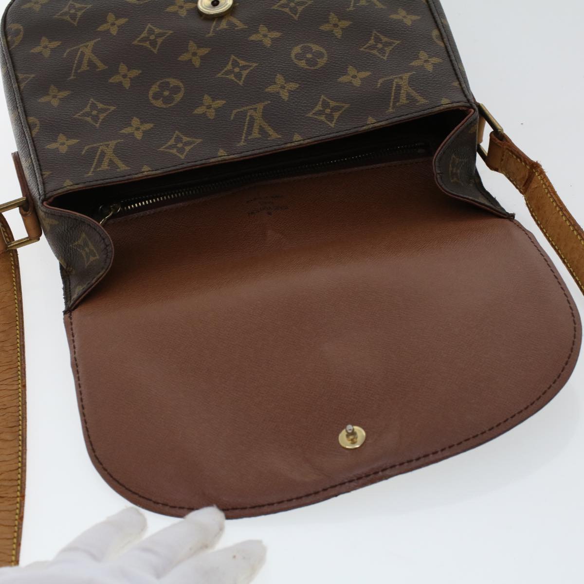 LOUIS VUITTON Monogram Saint Cloud GM Shoulder Bag M51242 LV Auth tb764