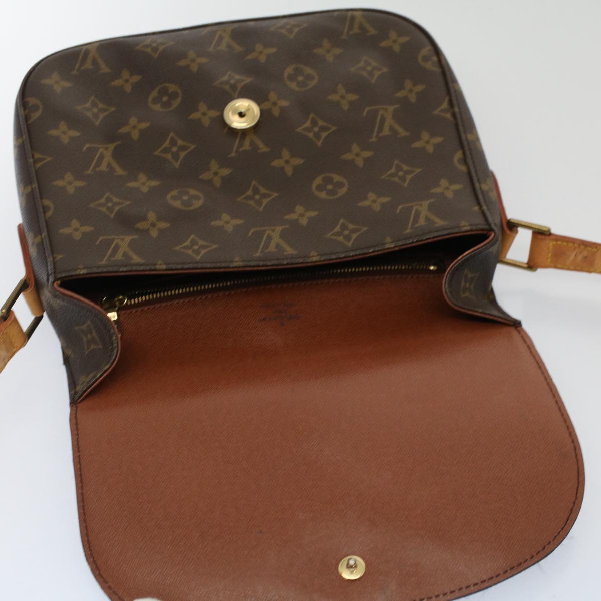 LOUIS VUITTON Monogram Saint Cloud GM Shoulder Bag M51242 LV Auth tb864