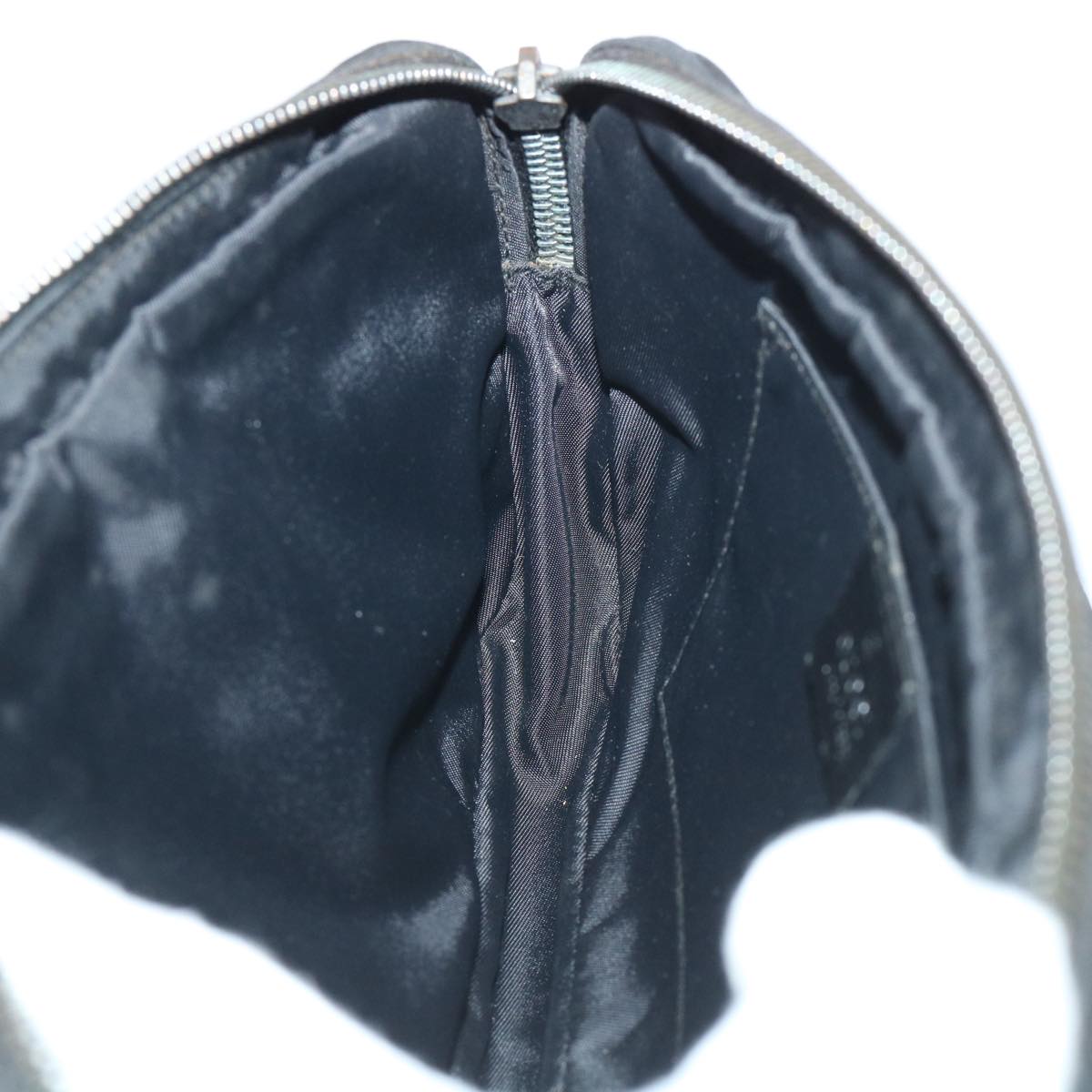 GUCCI Guccissima Waist bag Nylon Leather Black 162417 Auth tb905